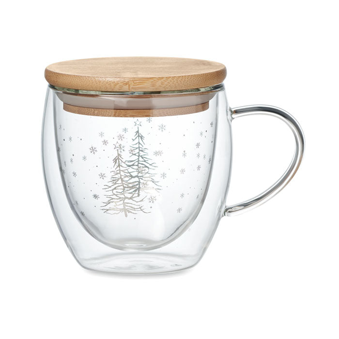 Double Glass Christmas Tree Mug